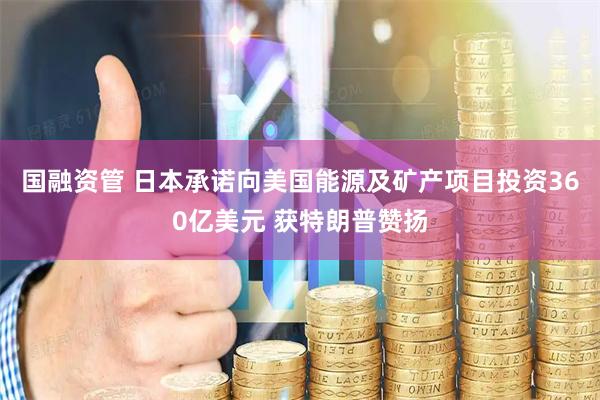 国融资管 日本承诺向美国能源及矿产项目投资360亿美元 获特朗普赞扬