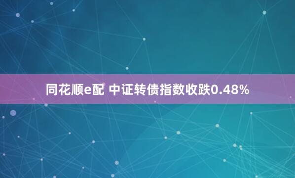 同花顺e配 中证转债指数收跌0.48%