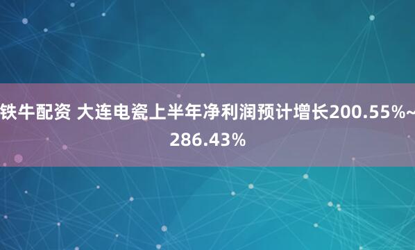 铁牛配资 大连电瓷上半年净利润预计增长200.55%~286.43%